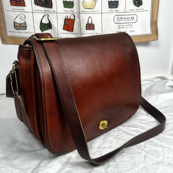 Coach Handbags - VINTAGE COACH Ranch Bag #9852 Mahogany Leather Made in USA Pre-1994